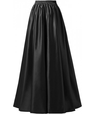 Diydress Women’s Satin Flared Swing Maxi Skirt Long Floor Length High Waist Fomal Prom Party Skirts with Pockets Dusk $21.15 ...