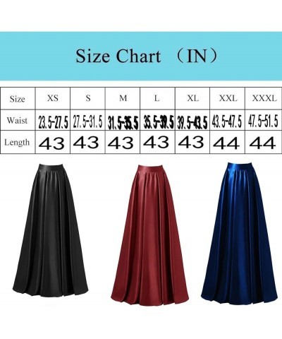 Diydress Women’s Satin Flared Swing Maxi Skirt Long Floor Length High Waist Fomal Prom Party Skirts with Pockets Dusk $21.15 ...