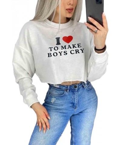 Women Love Heart Sweatshirts Y2K Graphic Valentines Pullover Oversized Knit Marry Sweater Going Out Sweaters Casual White $11...