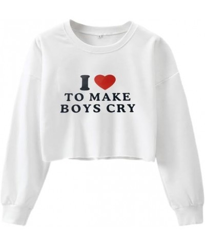 Women Love Heart Sweatshirts Y2K Graphic Valentines Pullover Oversized Knit Marry Sweater Going Out Sweaters Casual White $11...