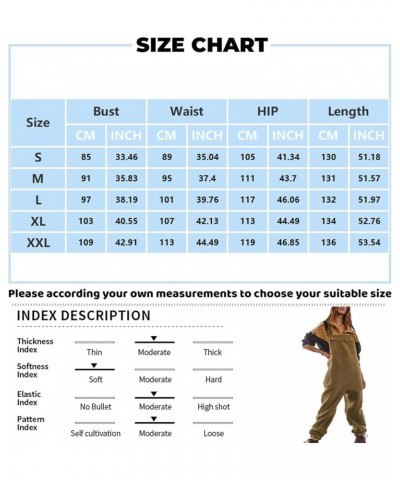 Sherpa Fleece Overalls for Women Adjustable Suspender Straps One-piece Bibs Jumpsuits Warm Winter Fuzzy Ski Pants 04khaki $8....