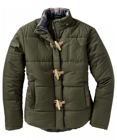 Women's Quilted Toggle Puffer Jacket Army $40.53 Jackets