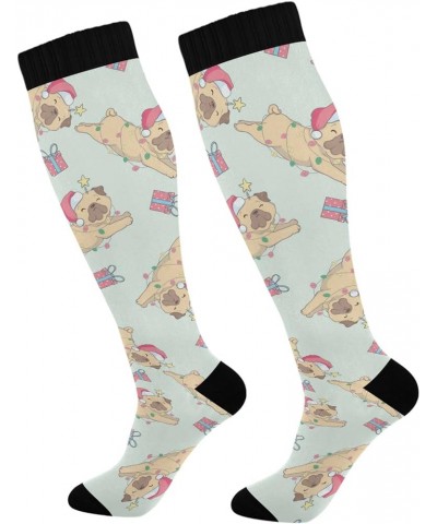 Cartoon Chili Compression Socks for Women and Men Circulation Cute Long Socks for Athletic Running 1 2 Puppies $9.85 Activewear