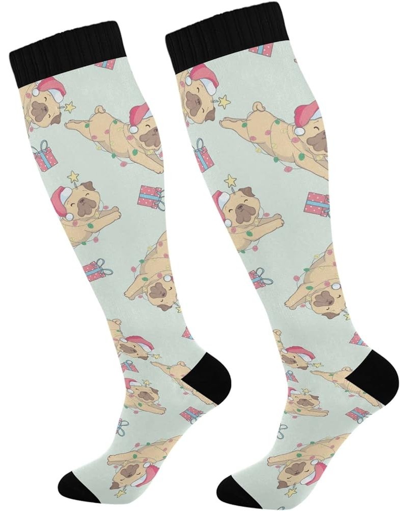 Cartoon Chili Compression Socks for Women and Men Circulation Cute Long Socks for Athletic Running 1 2 Puppies $9.85 Activewear