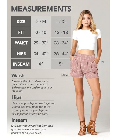 Ultra Soft High Waisted Flowy Shorts with Pockets and 4-Way Stretch - 4" Inseam Harem Shorts for Women Cotton Blossom $12.21 ...