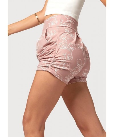 Ultra Soft High Waisted Flowy Shorts with Pockets and 4-Way Stretch - 4" Inseam Harem Shorts for Women Cotton Blossom $12.21 ...