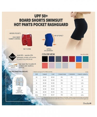 Women UPF50+ Board Shorts Swimsuit Hot Pants Pocket Bathing Swim Suit Rash Guard Bottom (RM3HP) Coral $12.62 Swimsuits