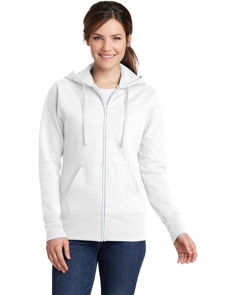 Port & Company Ladies Fleece Pullover Hooded Sweatshirt White $14.71 Hoodies & Sweatshirts