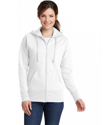 Port & Company Ladies Fleece Pullover Hooded Sweatshirt White $14.71 Hoodies & Sweatshirts