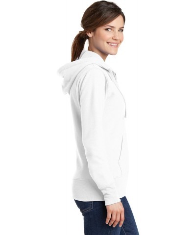 Port & Company Ladies Fleece Pullover Hooded Sweatshirt White $14.71 Hoodies & Sweatshirts