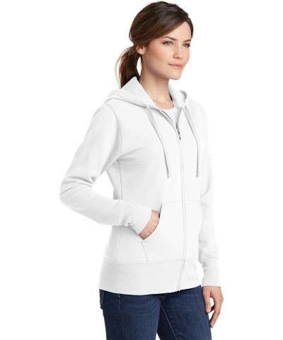 Port & Company Ladies Fleece Pullover Hooded Sweatshirt White $14.71 Hoodies & Sweatshirts