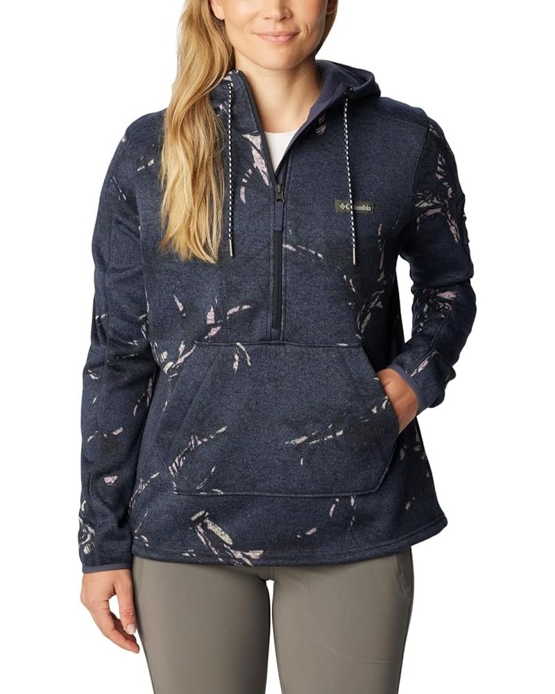 Women's W Sweater Weather Hooded Pullover Nocturnal Pinecones $21.53 Sweaters