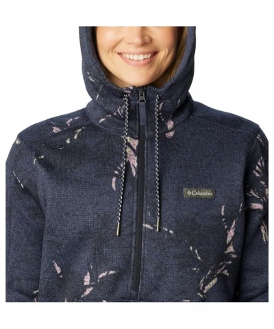 Women's W Sweater Weather Hooded Pullover Nocturnal Pinecones $21.53 Sweaters