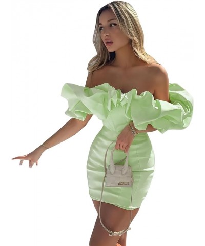 Off Shoulder Ruched Homecoming Dresses for Teens Short Ruffles Tube Satin Formal Cocktail Evening Party Gowns 2023 FL0073 Min...