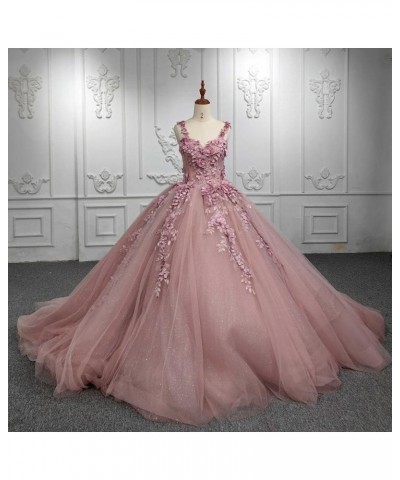 Flora Lace Quinceanera Dresses Ball Gown Sparkly Tulle Off Shoulder Prom Dresses Sweet 15 16 Dresses for Women PF39 Coral $63...