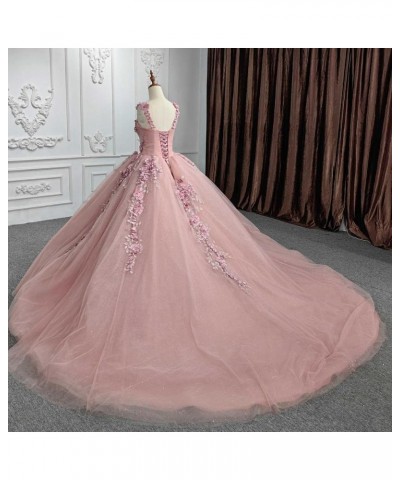 Flora Lace Quinceanera Dresses Ball Gown Sparkly Tulle Off Shoulder Prom Dresses Sweet 15 16 Dresses for Women PF39 Coral $63...