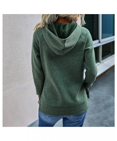 Womens Fleece Lined Thick High Cowl Neck Hooded Drawstring Warm Hoodies Hoody Pullover Sweatshirt Green $13.99 Hoodies & Swea...