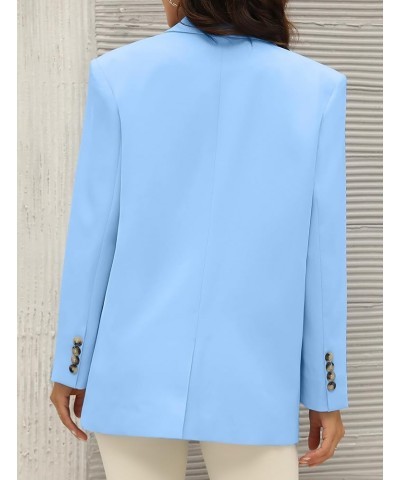 Oversized Blazers for Women Long Sleeve Open Front Casual Blazer Jackets Lapel Button Suit Jacket with Pockets Sky Blue $23.2...