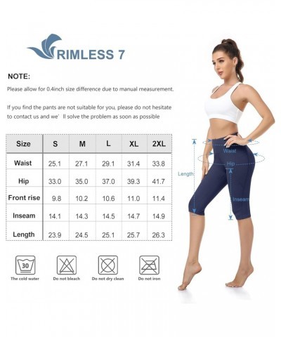 Women's Yoga Pants with Pockets High Waist Stretch Pants Tummy Control Workout Pants Navy Blue $18.27 Pants