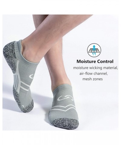 No Show Sports Compression Socks for Men Women with Cushion (4/8 Pairs) Gray White (8 Pairs) $16.94 Socks