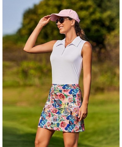 Women's Active Performance Skort Lightweight Skirt for Running Tennis Golf Workout Sports A-pink Floral $13.44 Skirts