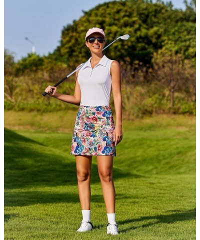 Women's Active Performance Skort Lightweight Skirt for Running Tennis Golf Workout Sports A-pink Floral $13.44 Skirts