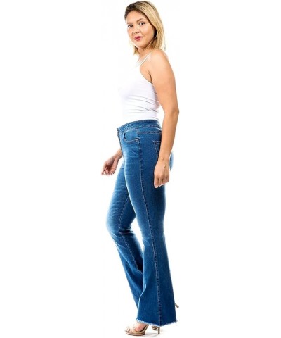 /Sweet Look High Waist Juniors Womens Plus 70s Flared Bell Bottom Bootcut Denim Jeans Pants Swet Look Medium Wash P007 Flared...