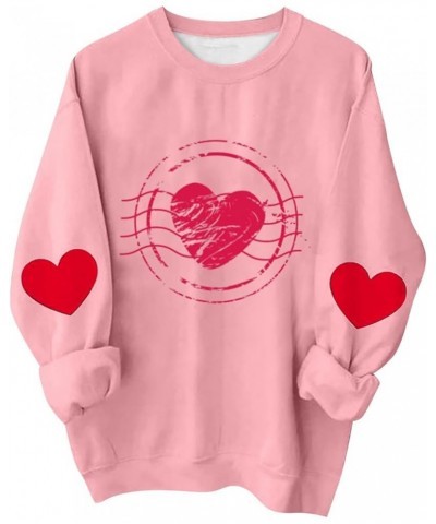 Womens Valentines Day Sweatshirts Warm Soft Fleece Lined Heart Sweaters Plus Size Tops Crewneck Long Sleeve Shirts 3apink $9....