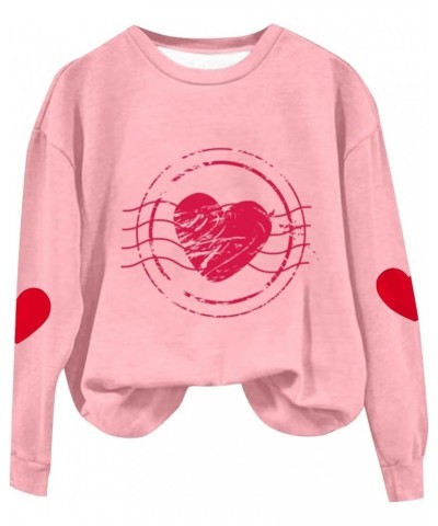 Womens Valentines Day Sweatshirts Warm Soft Fleece Lined Heart Sweaters Plus Size Tops Crewneck Long Sleeve Shirts 3apink $9....