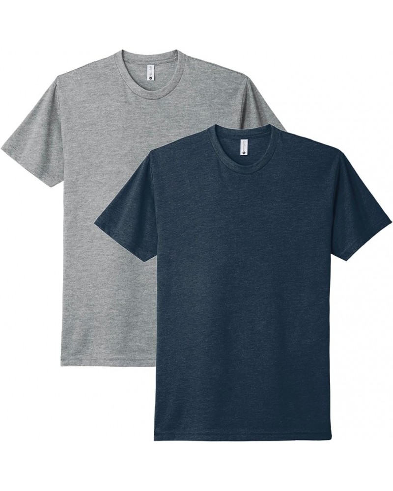 Men's N6210 Dark Heather Gray + Midnight Navy (2 Shirts) $7.04 T-Shirts