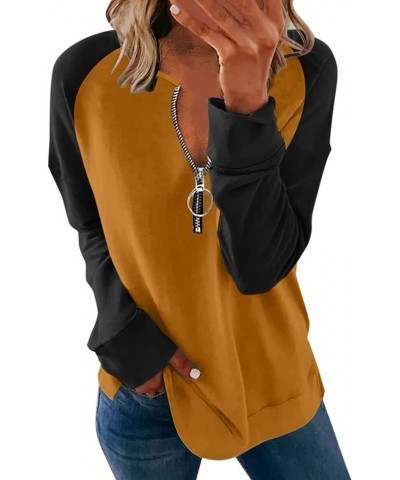 Women's Long Sleeve Sweatshirt Oversized Casual 2023 Fall Winter Fashion Y2K Hoodies Relaxed Fit Color Block Pullover 5-black...