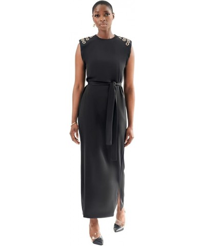 Women's Teresa Grommet Maxi Dress Black $24.92 Dresses