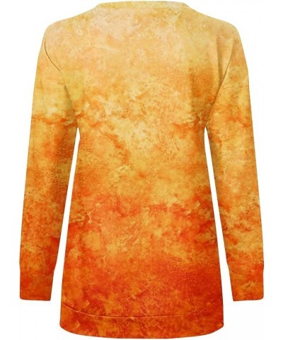 Long Sleeve T Shirt 1/4 Zip Strape Tops Blouses for Women Business Casual Fall Tunics 1-orange $7.34 Tops