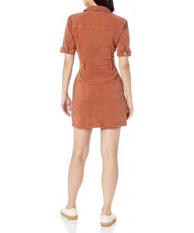 Women's Mayslie Vegan Leather Dress Vintage Burnt Terracotta $73.79 Dresses