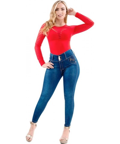 Pantalones Colombianos Levanta cola | Butt Lifting Jeans | High Waisted Jeans for Women | Colombian Jeans Medium Blue 3004 $3...