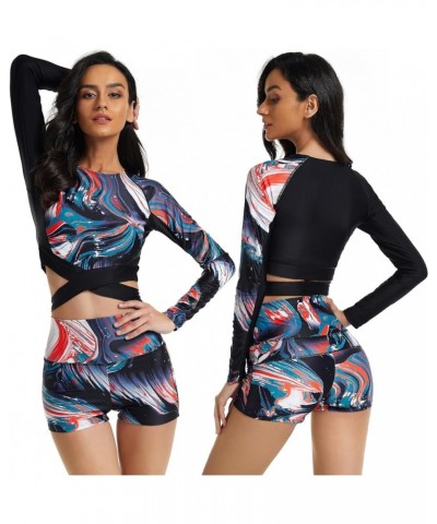 Long Sleeve Bathing Suit for Women Rash Guard Swimsuits Surfing Athletic Swimwear UPF 50+ 1 Piece 2 Pieces Swimsuit 727010 $2...