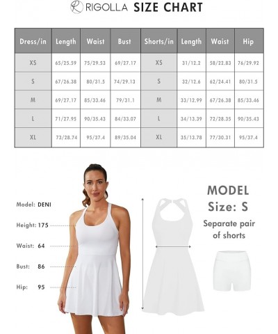 Tennis Dress with Built-in Bra & Shorts Backless Cut Out Twisted Side Pocket 2-in-1 Barre Ballet Dance Dress White $23.79 Act...