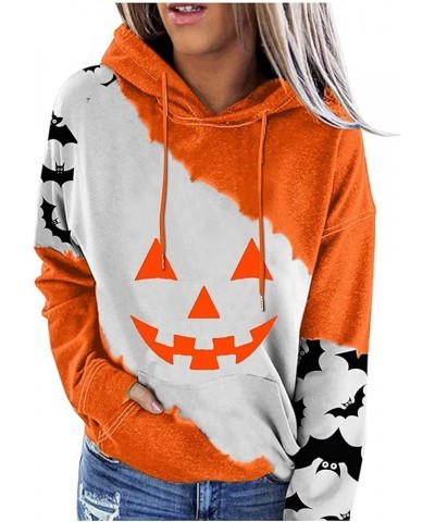 Hoodies for Women Plus Size Fashion Long Sleeve Pocket Hoodie Pullover Casual Round Neck Graphic Sweatshirts Tops A06 White $...