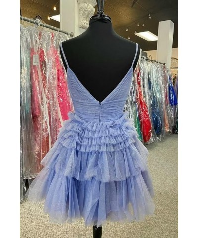 Spaghetti Straps V-Neck Tulle Homecoming Dresses Prom Dress Short Mini Party Dresses Cocktail Dresses for Teens Black $48.59 ...