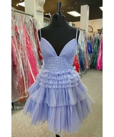 Spaghetti Straps V-Neck Tulle Homecoming Dresses Prom Dress Short Mini Party Dresses Cocktail Dresses for Teens Black $48.59 ...