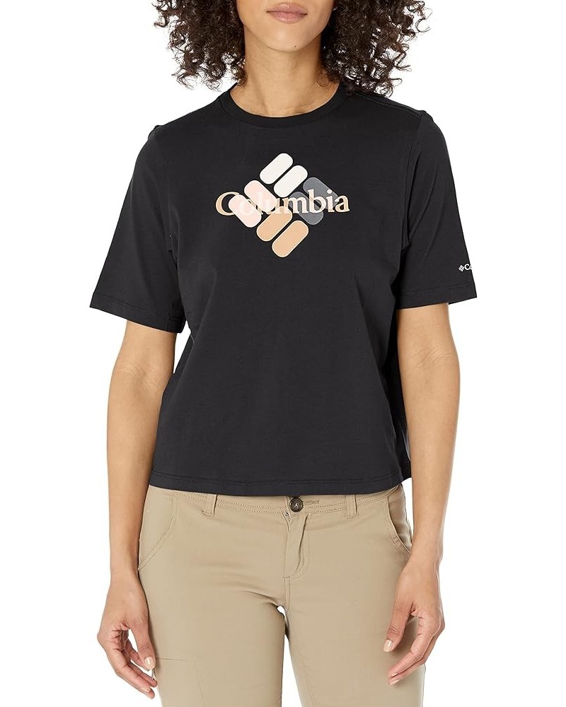 Women's North Cascades Relaxed Tee Black/Centered Multi Gem $10.19 Activewear