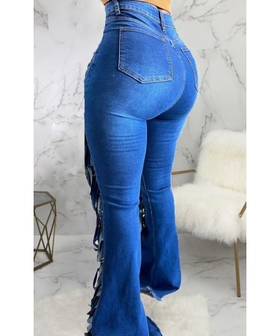 High Rise Ripped Jeans for Women High Waisted Ripped Hole Distressed Raw Hem Jean Denim Pants Dark Blue2536 $22.78 Jeans