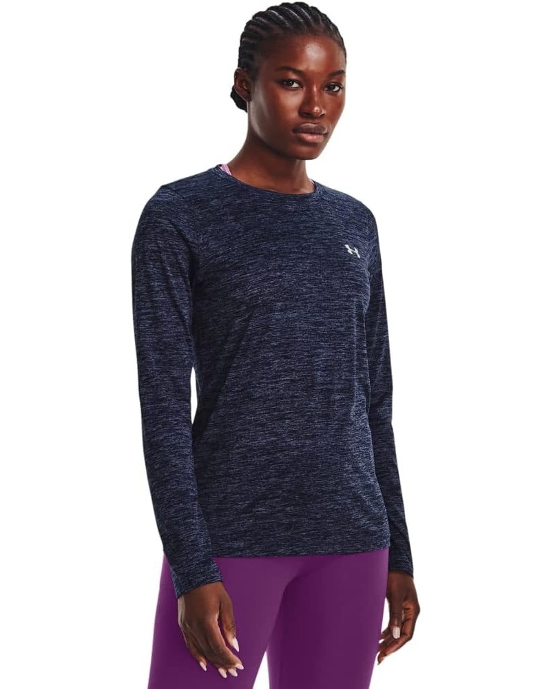 UA Tech™ Twist Crew (411) Midnight Navy / Cadet / Metallic Silver Small $10.81 Activewear