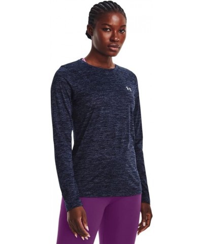 UA Tech™ Twist Crew (411) Midnight Navy / Cadet / Metallic Silver Small $10.81 Activewear