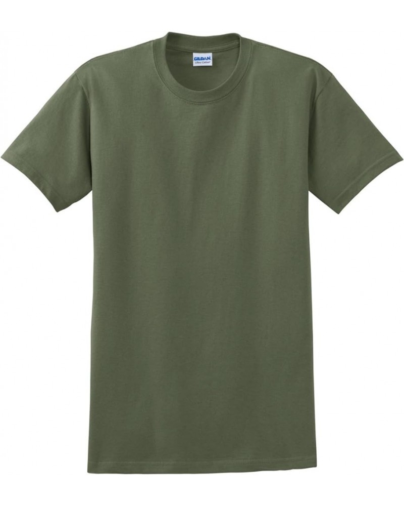 Men's Short Sleeve 4-Pack Cotton Jersey T-Shirt Military Green $7.03 T-Shirts