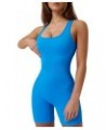 Womens Jumpsuits Backless One Piece Shorts Rompers Sleeveless Unitard Bodysuits Seamless Workout Yoga Jumpsuit Blue $10.45 Bags