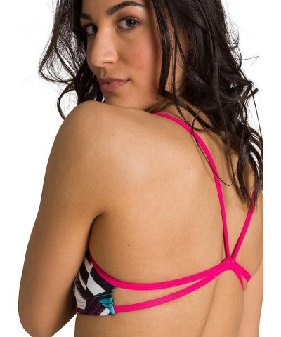 Women's Rulebreaker Play Bandeau Bikini Athletic Sport Swim Top Freak Rose $14.42 Swimsuits