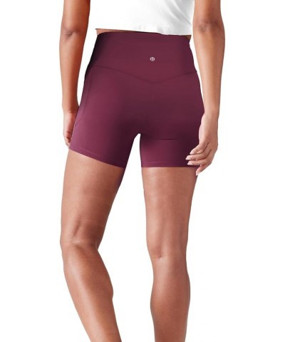 Biker Shorts for Women with Pockets High Waisted Yoga Pants 8 V-Waist Shorts 5" W/ Pockets Magenta $8.20 Activewear