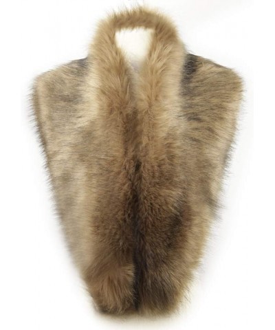 Extra Large Women's Faux Fur Collar for Winter Coat Deep Khaki $12.42 Coats