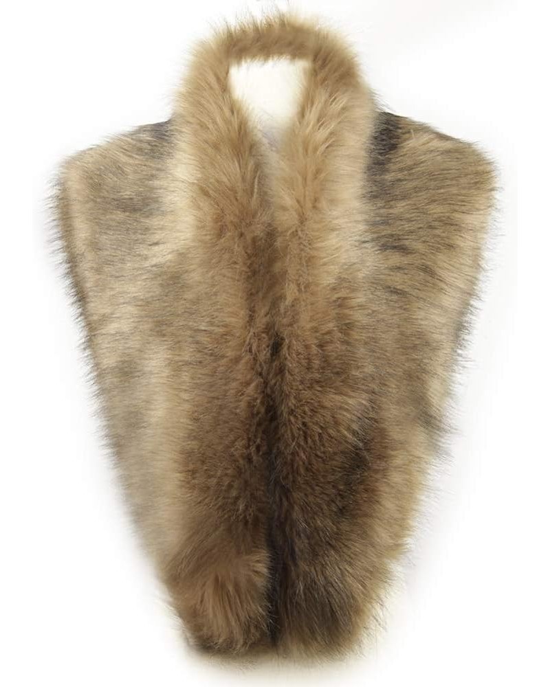 Extra Large Women's Faux Fur Collar for Winter Coat Deep Khaki $12.42 Coats